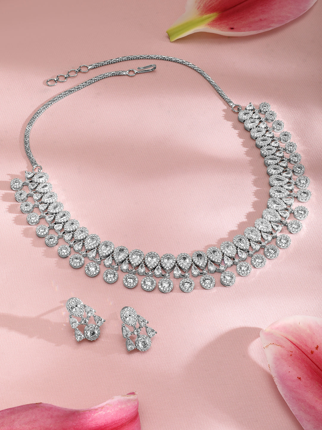 Necklace Set in American Diamond Zirconia