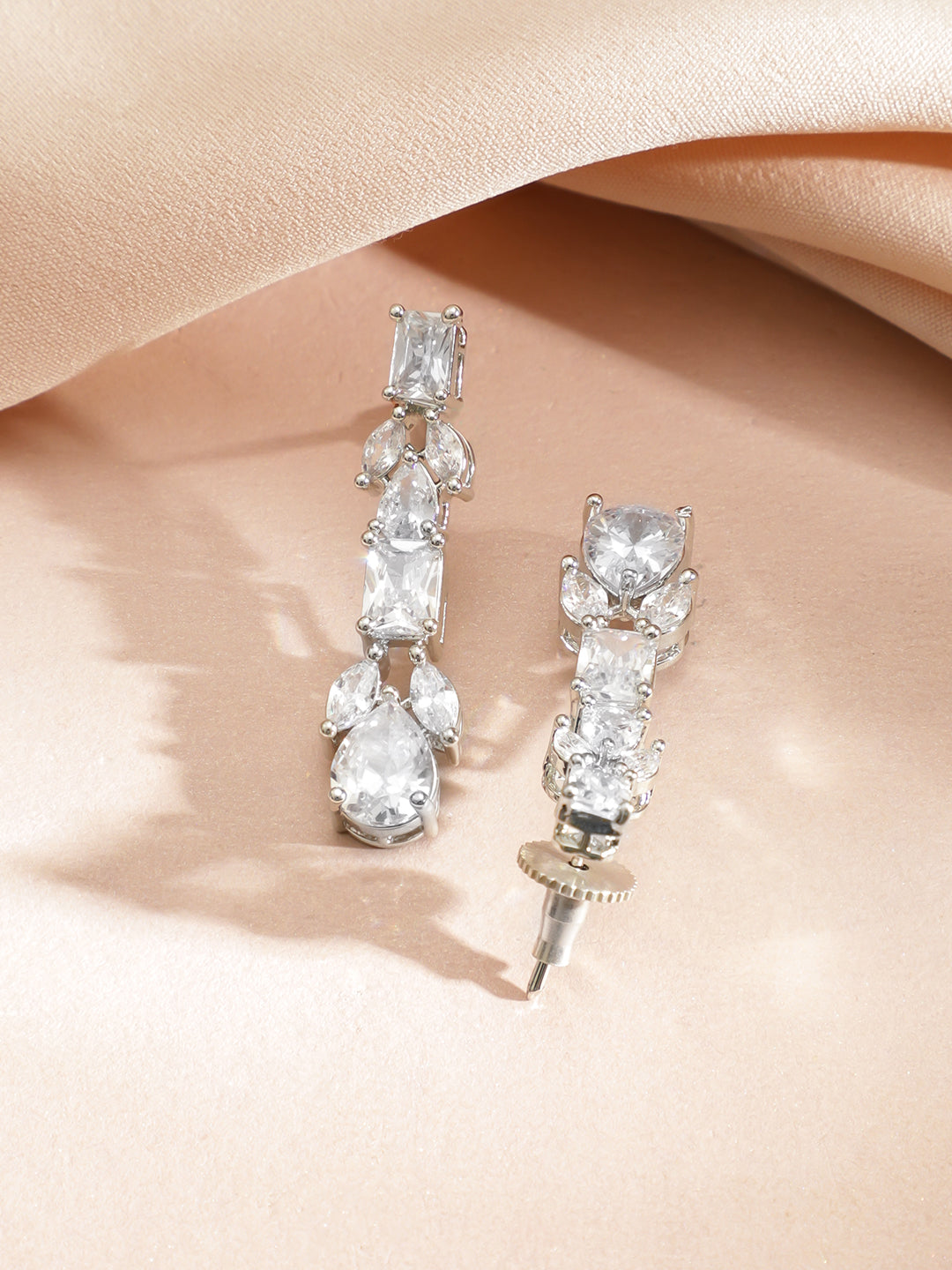 Eternal Shine All-White American Diamond Crystal Necklace Set