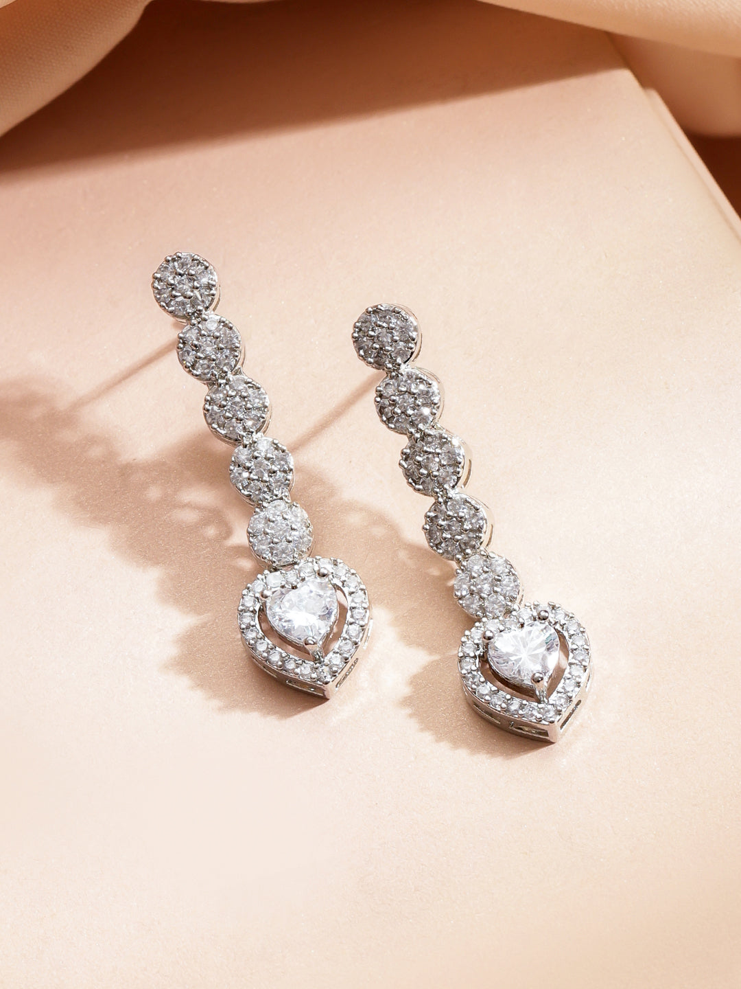 Heartline Shine American Diamond Necklace Set