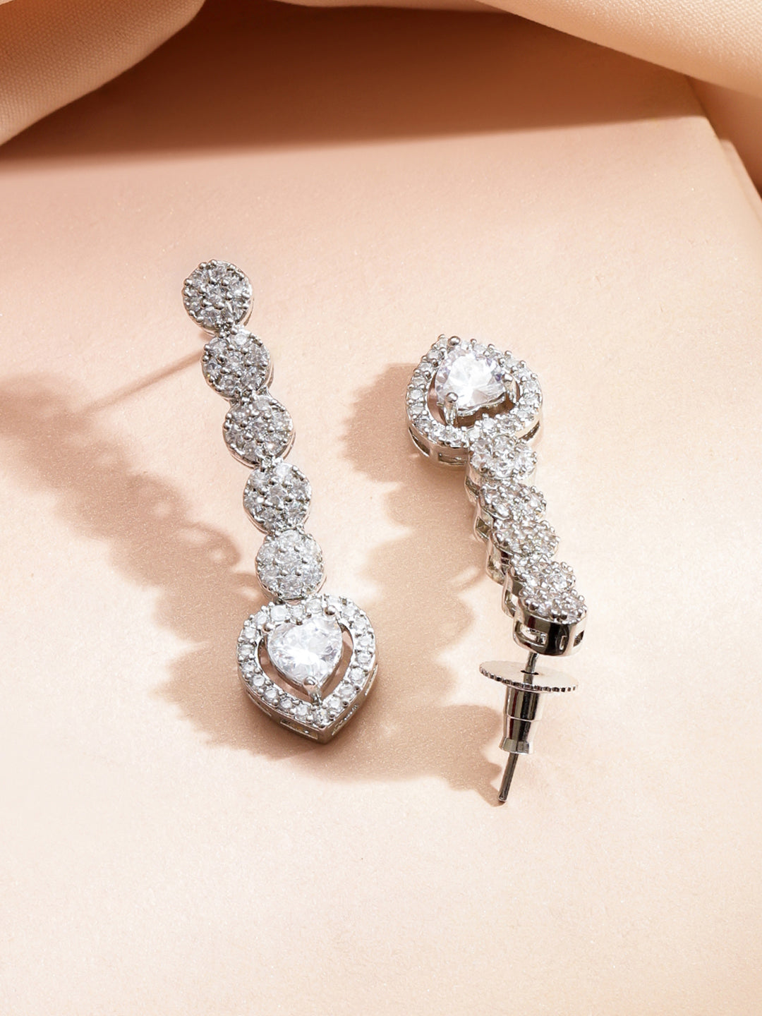 Heartline Shine American Diamond Necklace Set