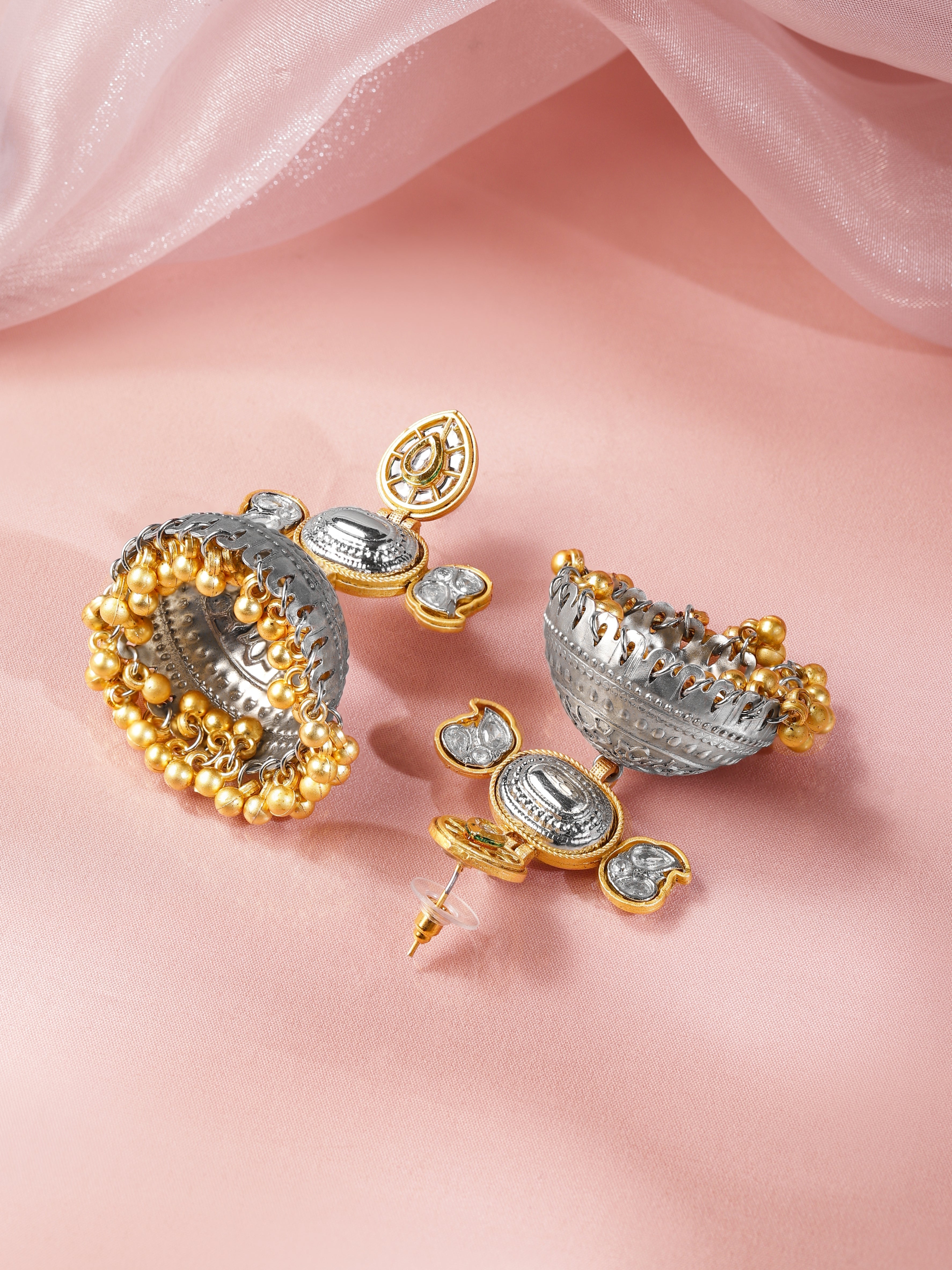 Folk Melody Dual Tone Dome Jhumka