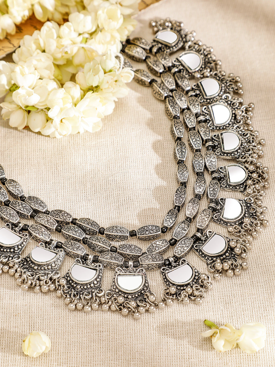 Tribal Boho Aura Oxidised Statement Necklace