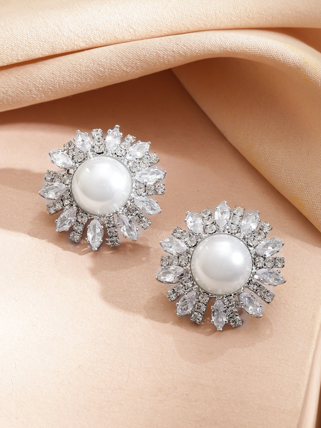 Crystal & Pearl Embellished Necklace Set