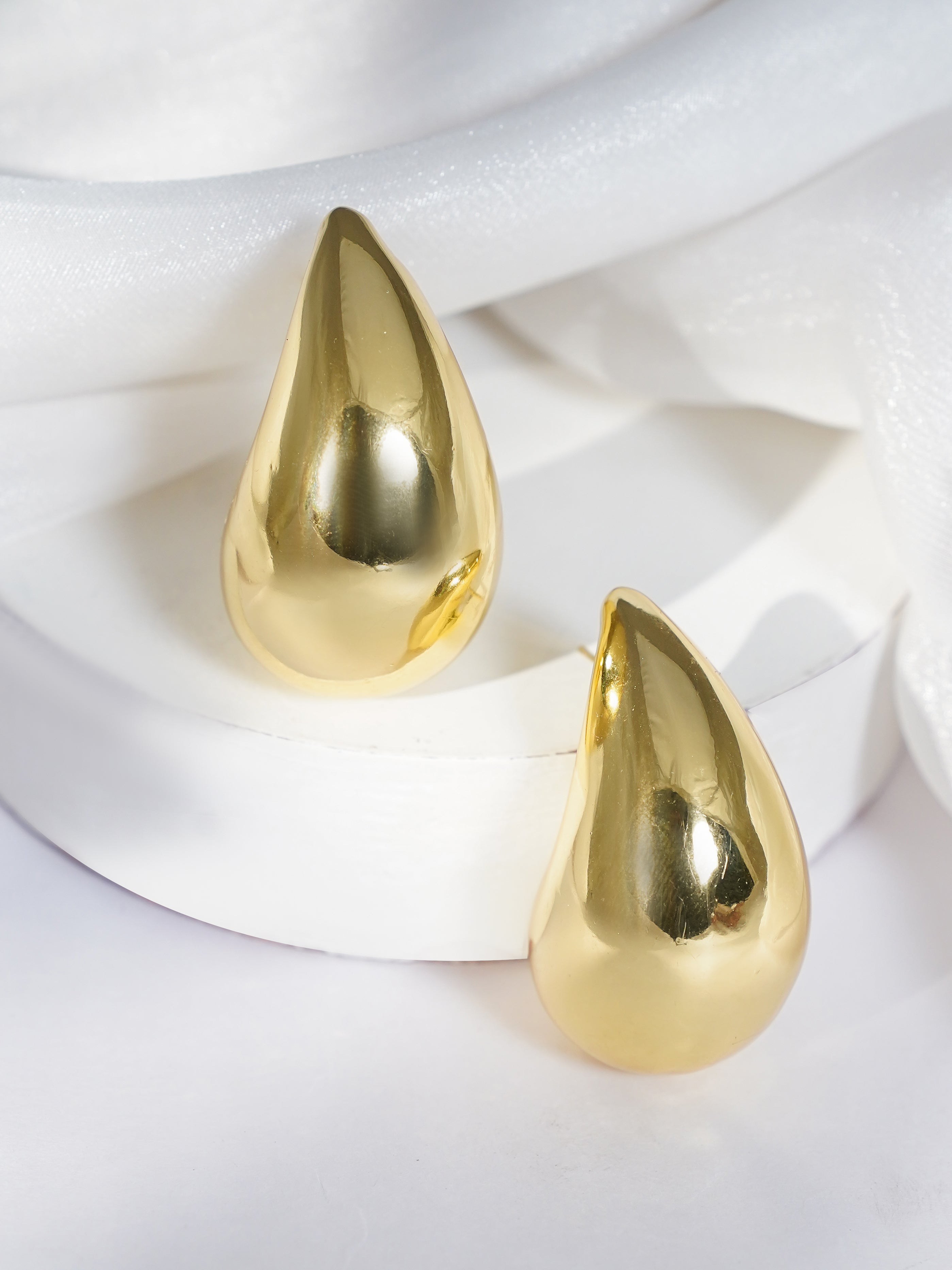 Golden Glow Teardrop Studs