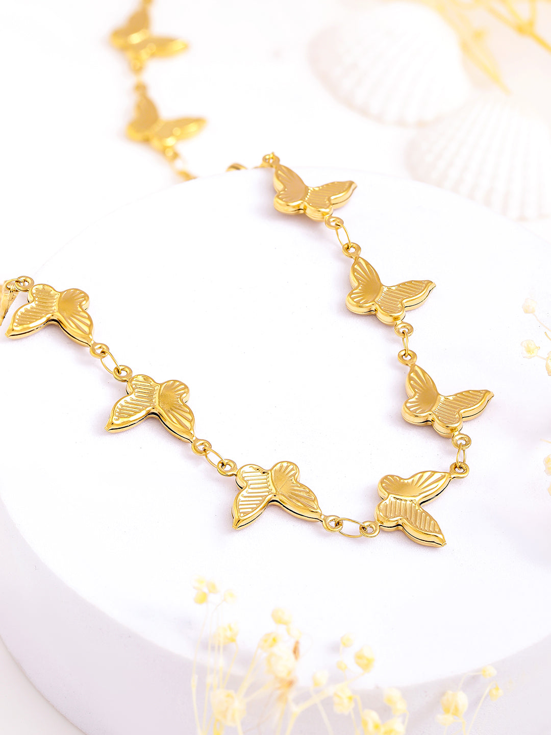 Playful Butterfly Charm Necklace Chain