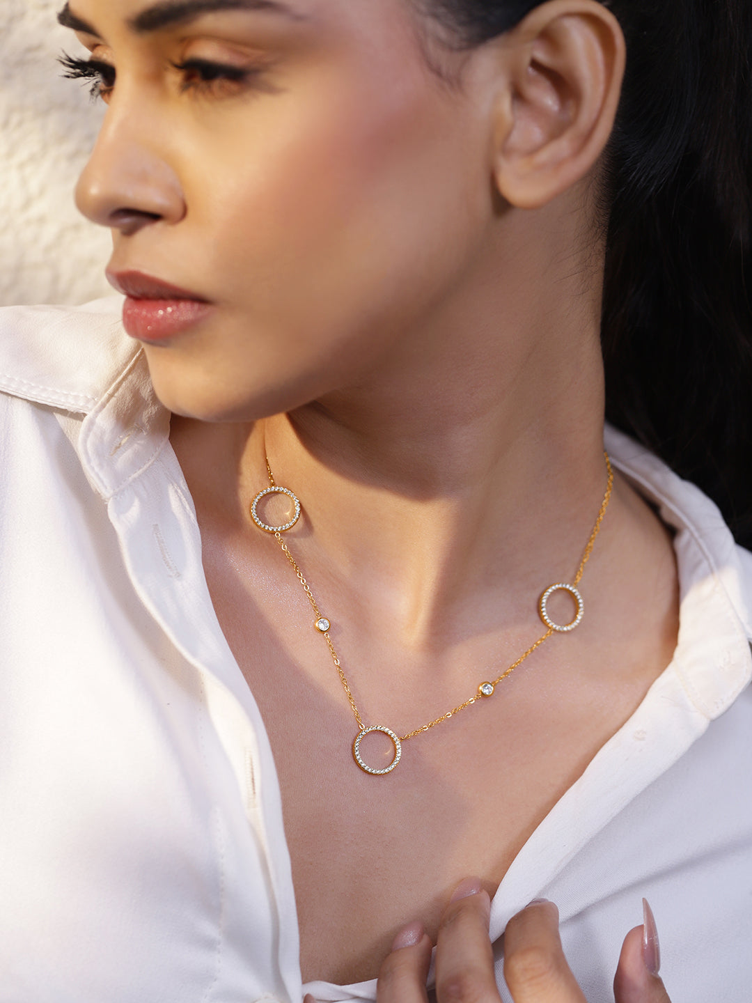 Loopy Dreams Gold Plated Chain Necklace