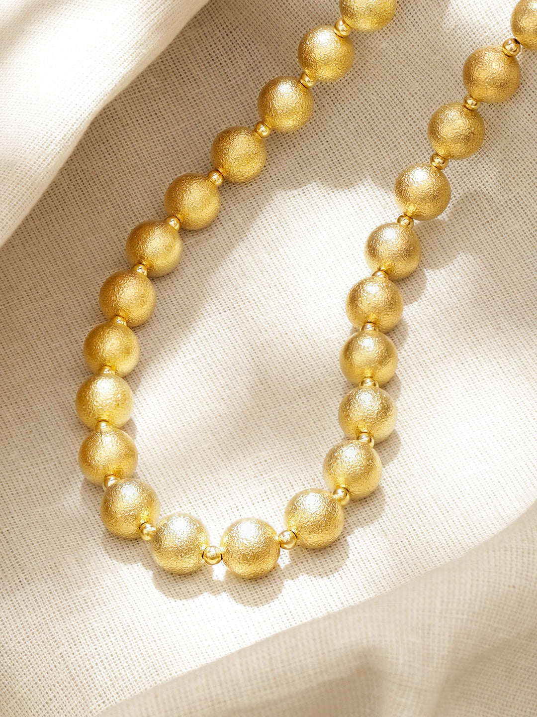 Gold Beaded Necklace For Women
