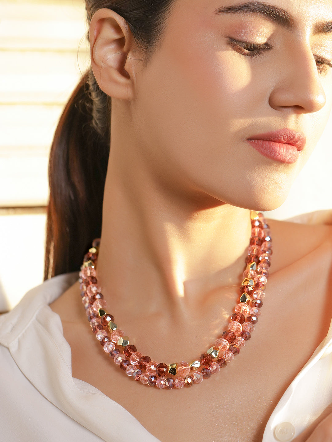 Multicolor Beaded Layered Necklace