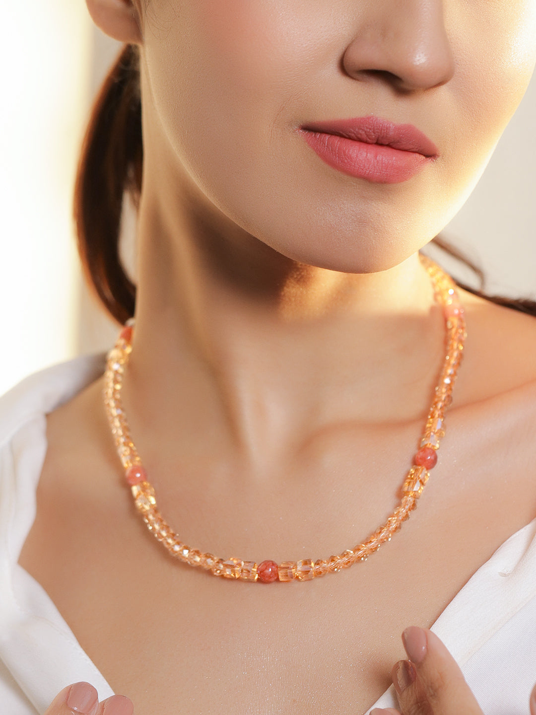 Multicolor Beaded Crystal Necklace