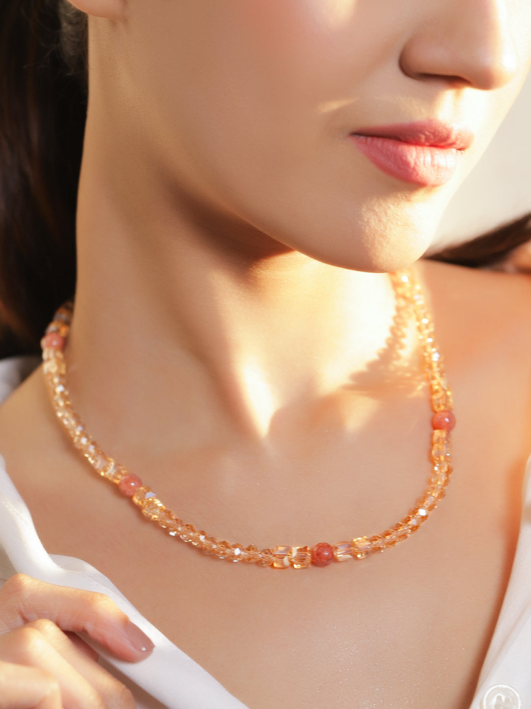 Multicolor Beaded Crystal Necklace