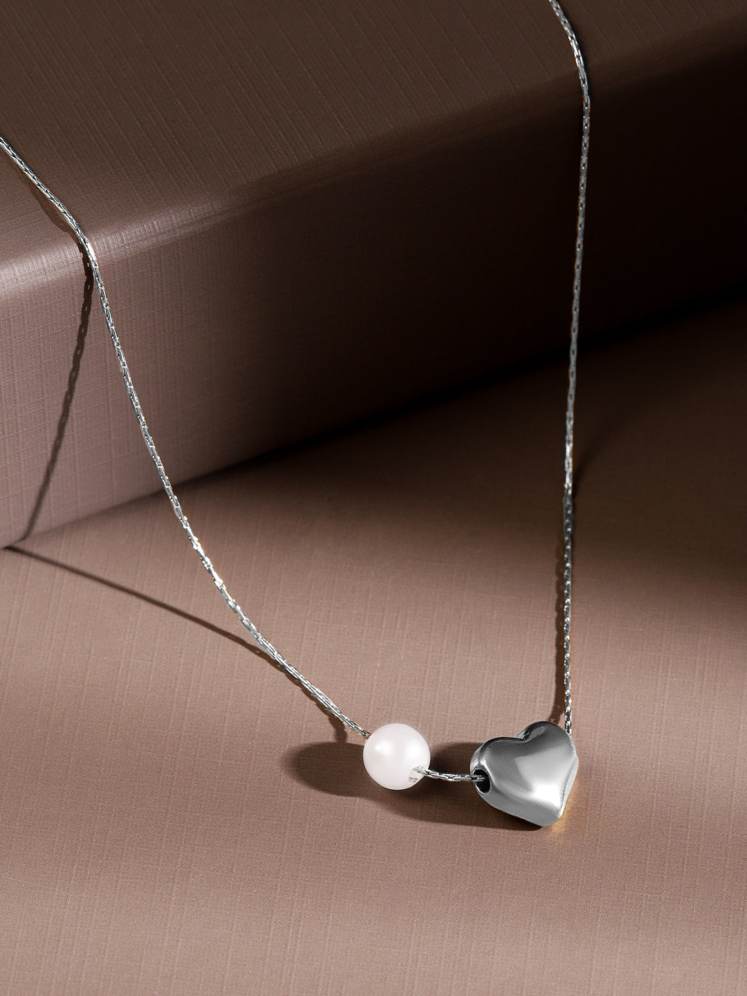 Tender Heart & Pearl Charm Necklace Chain