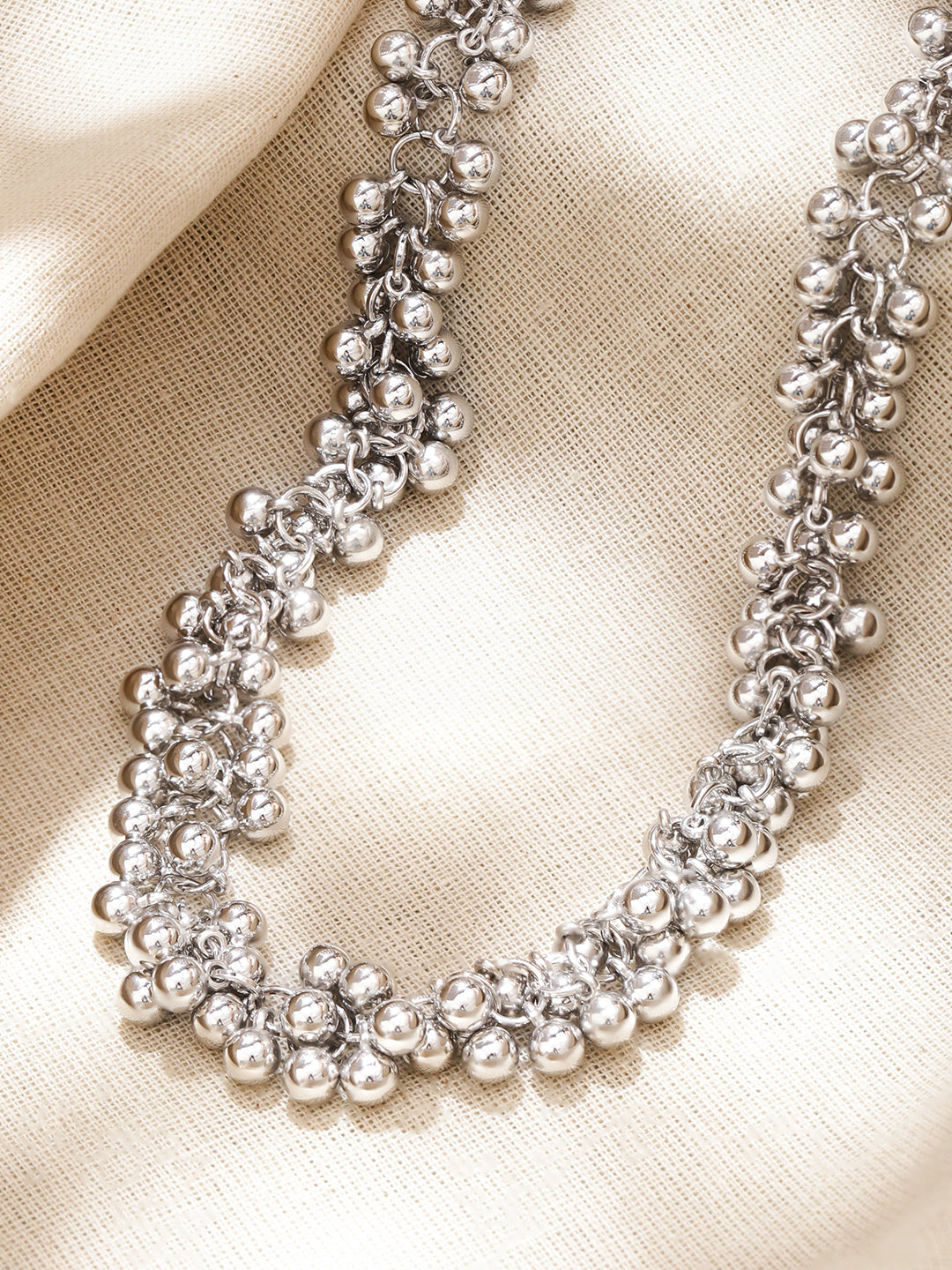 Oxidised Beaded Necklace For Women