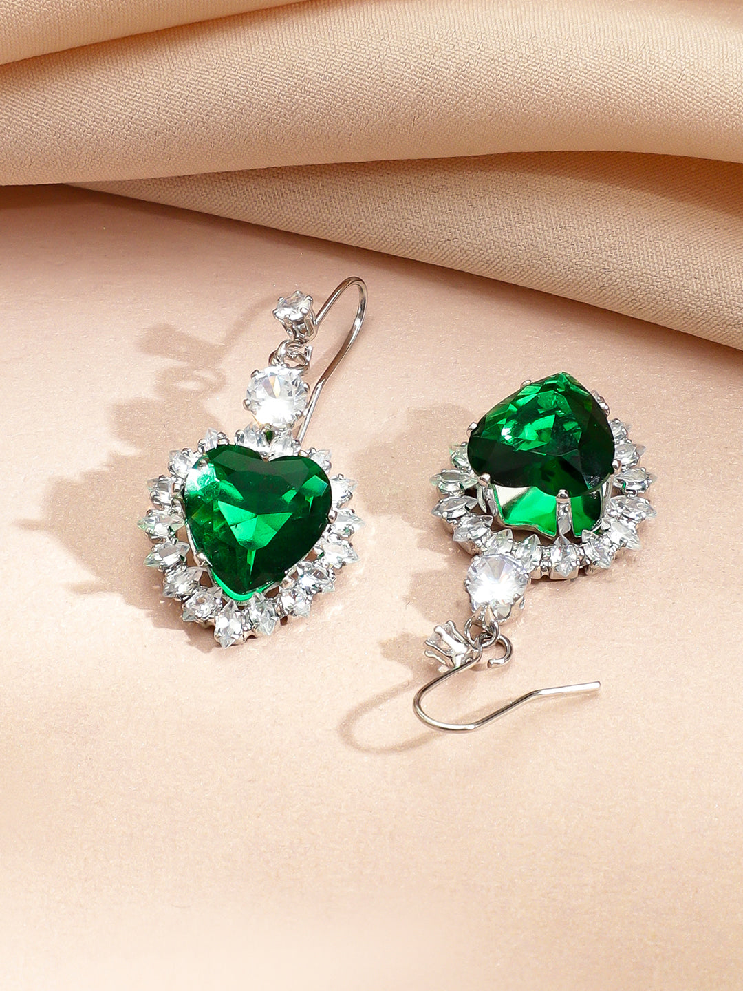 Wings of Freedom Crystal Necklace Set - Green