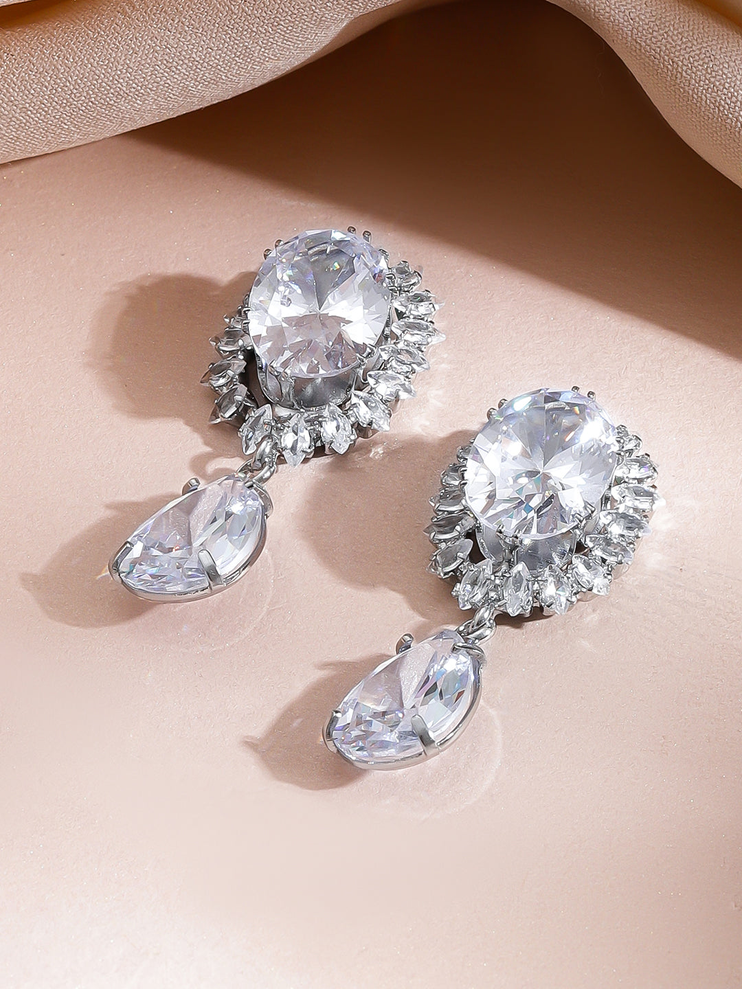 Multi Layer Crystal Studded Necklace Set