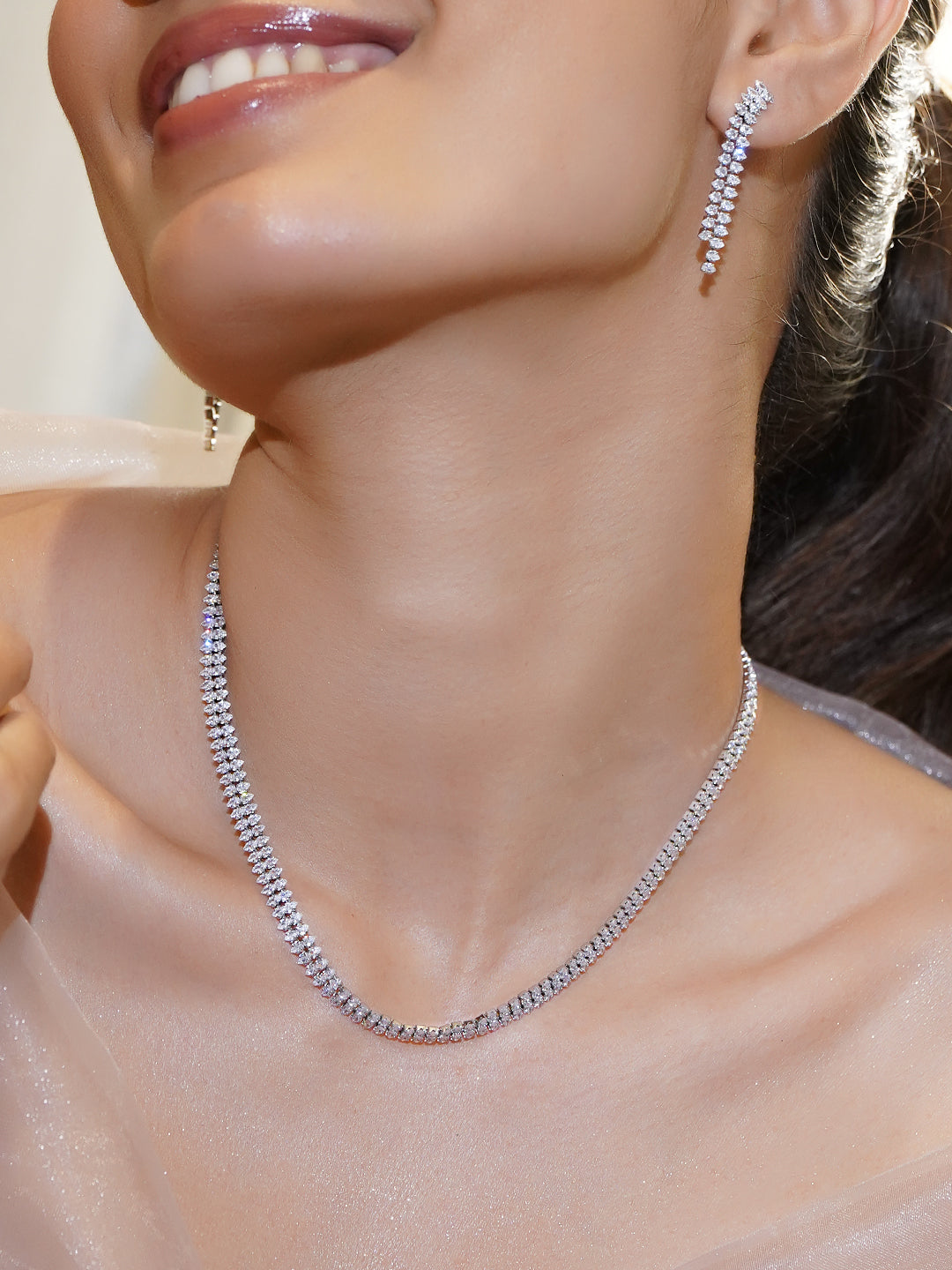 Elegant Crystal Necklace Set