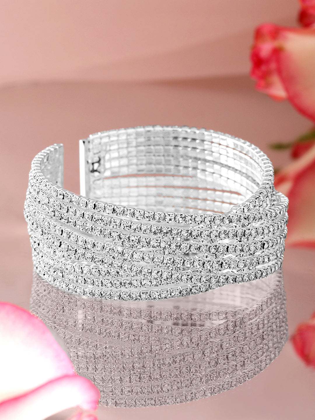 American Diamond Zirconia Cuff Bracelet