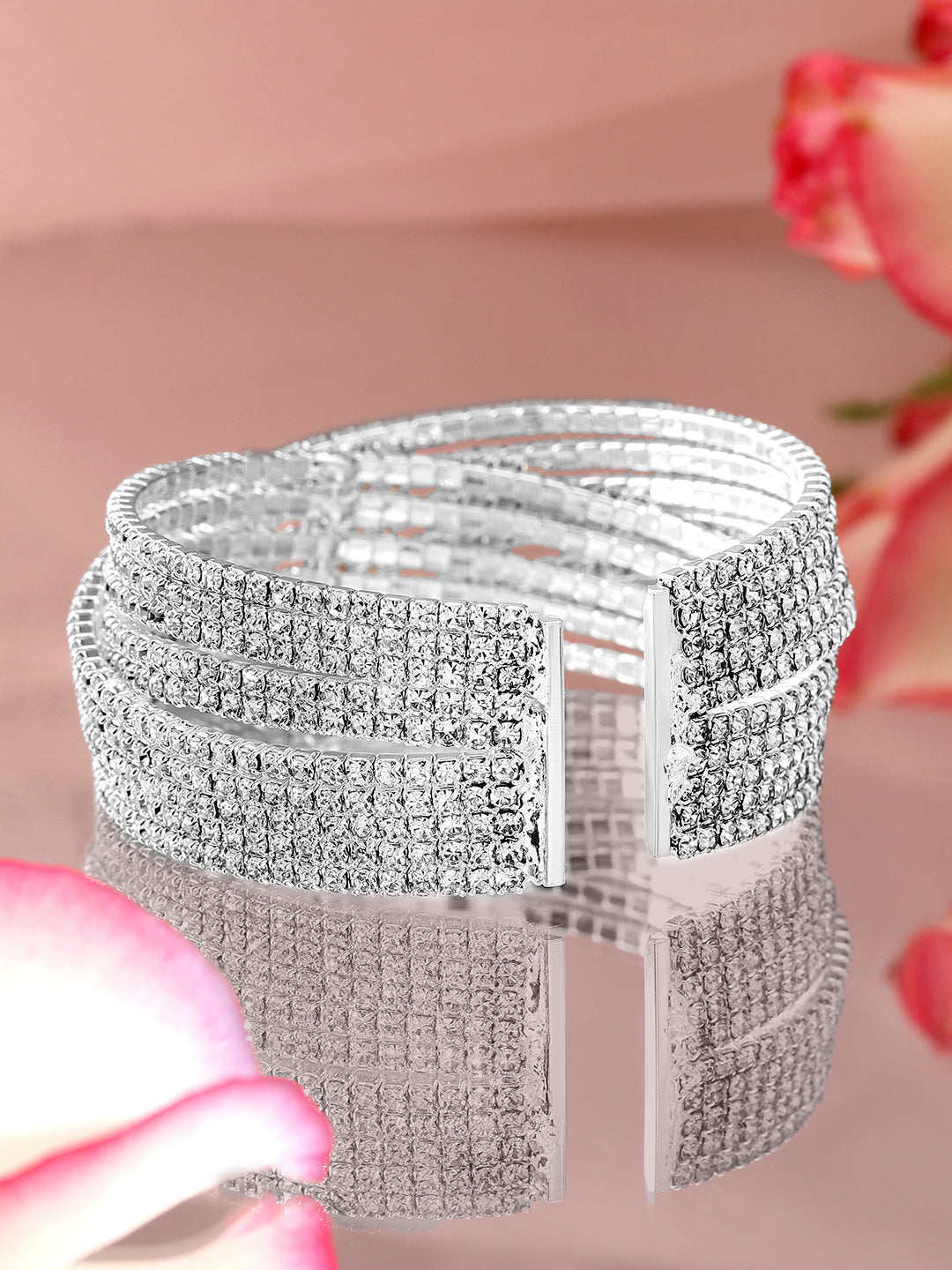 American Diamond Zirconia Cuff Bracelet