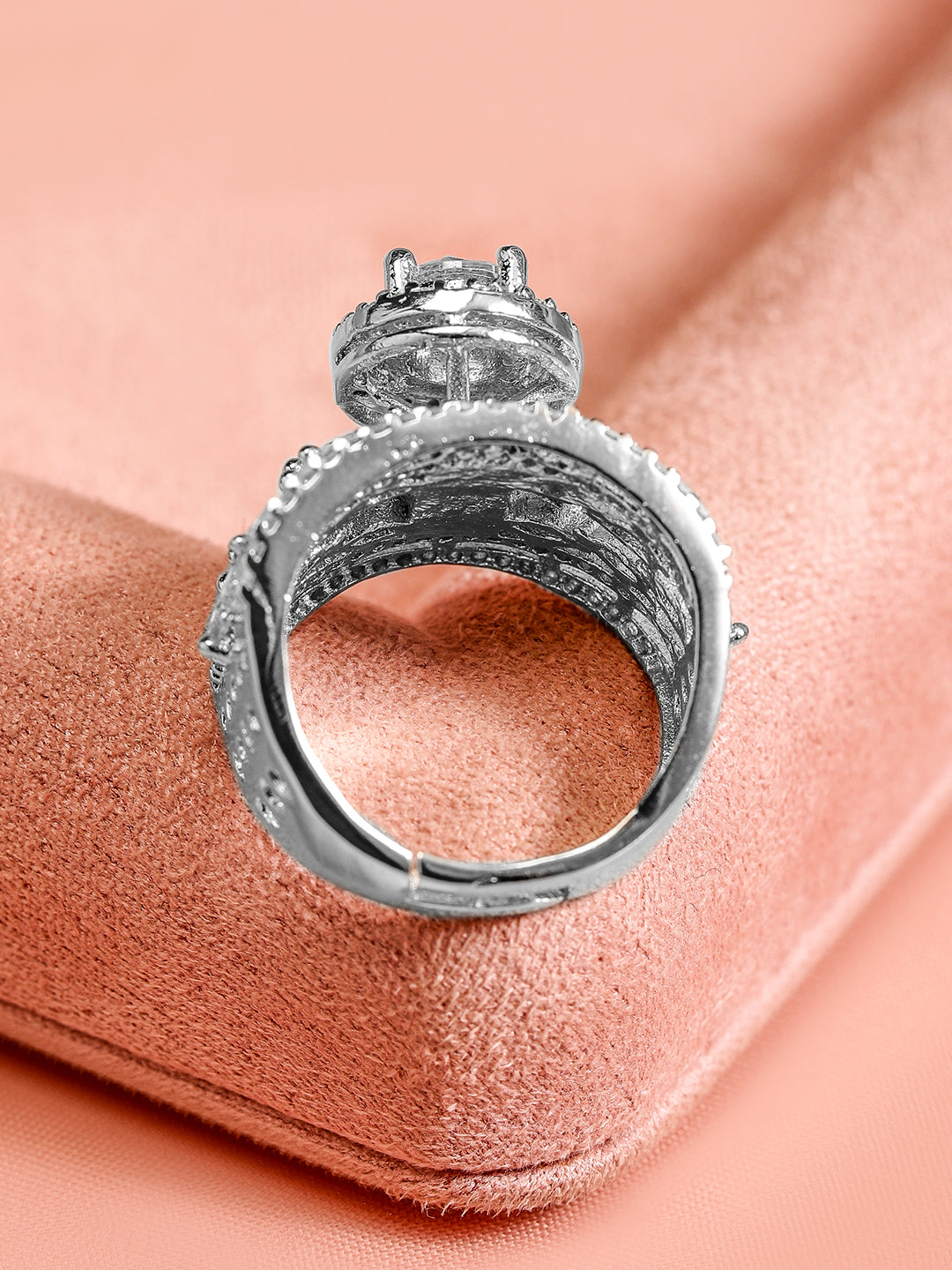 American Diamond Zirconia Studded Ring