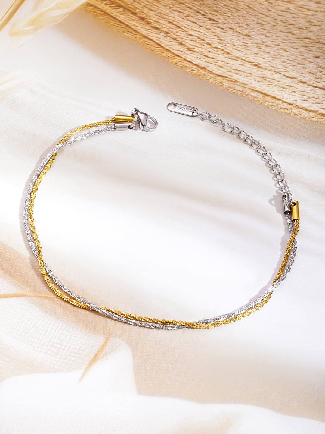 Gold & Silver Layered Anklet