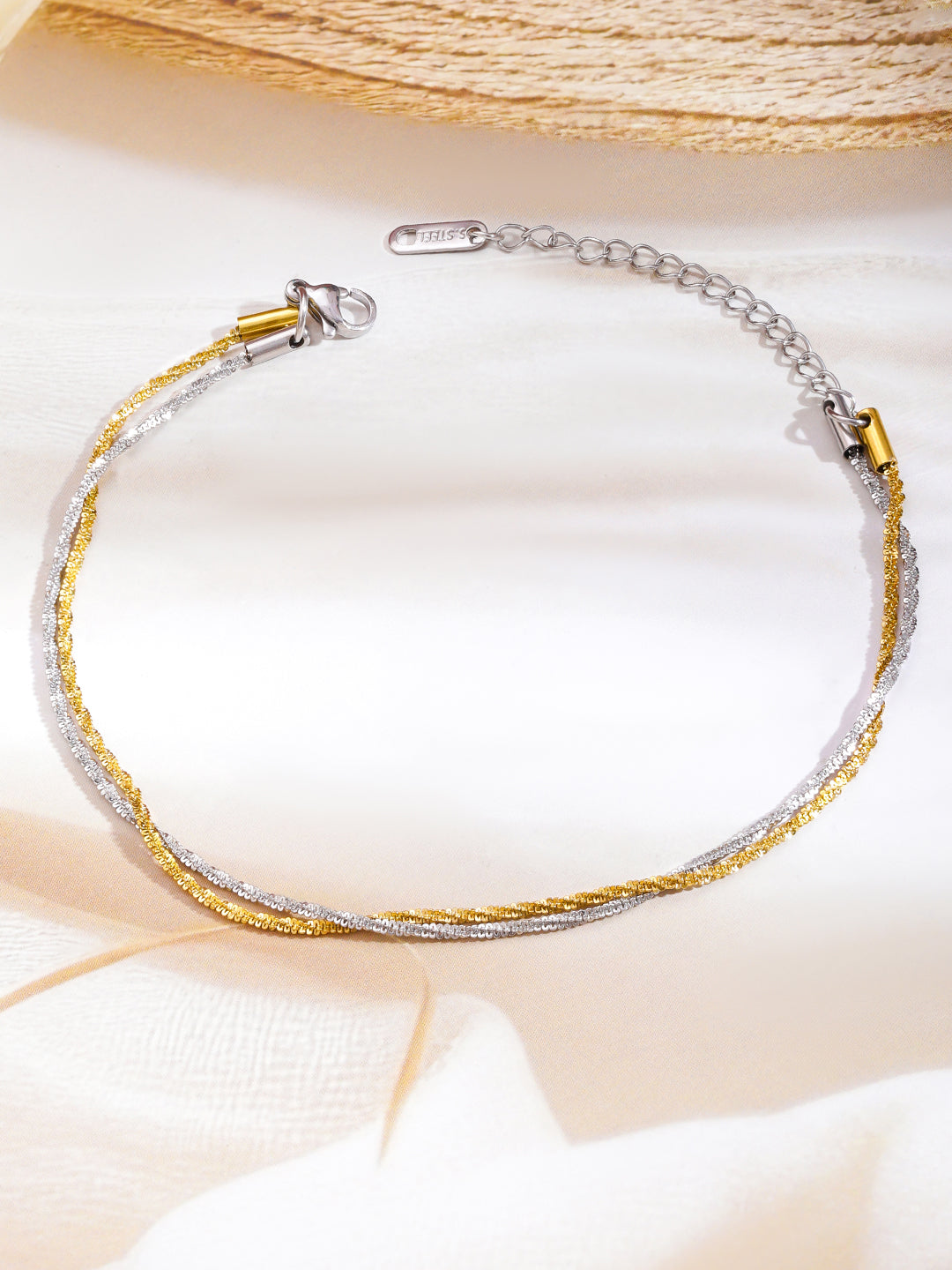 Gold & Silver Layered Anklet