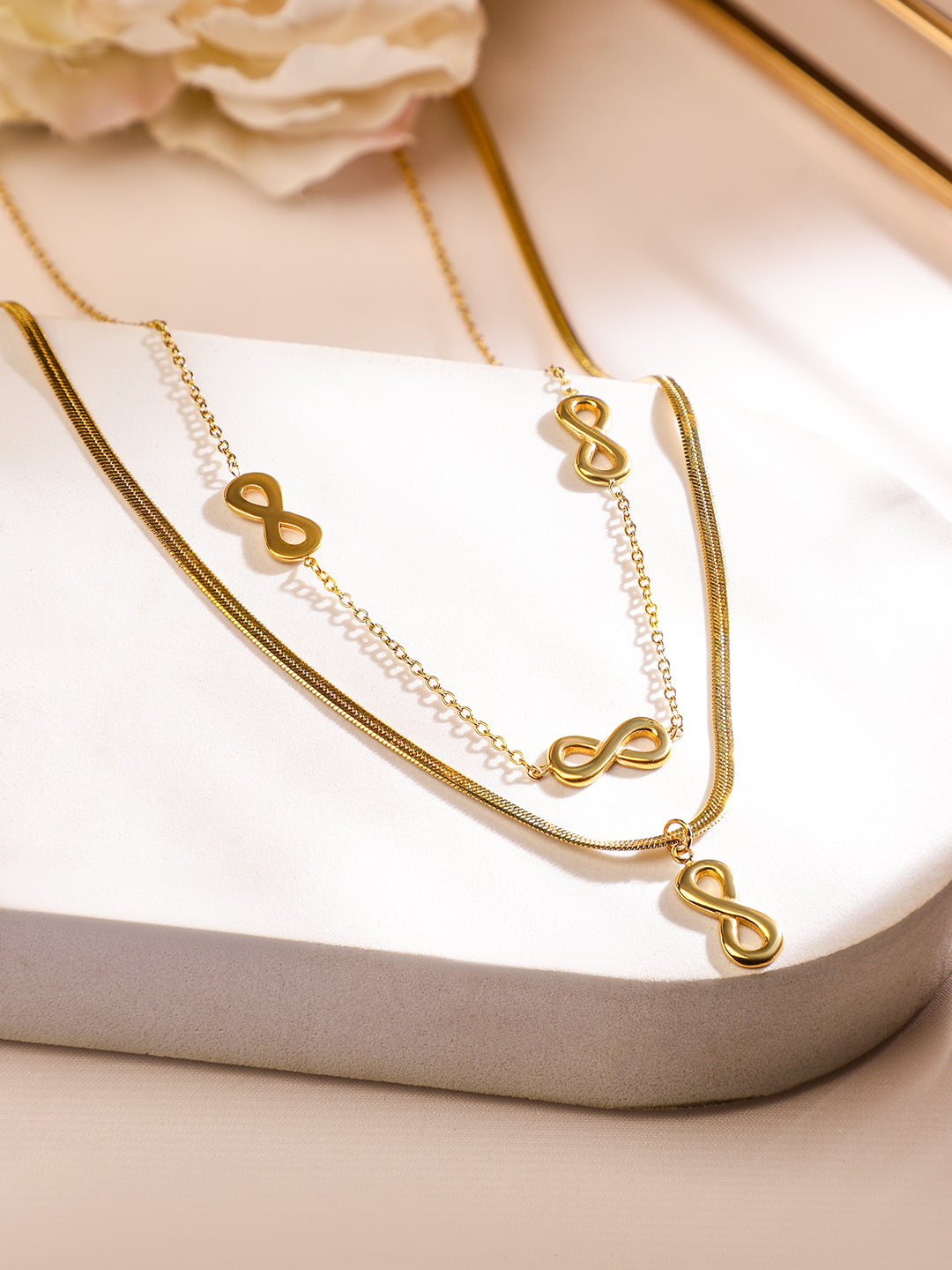 Infinity Layered Pendant Necklace