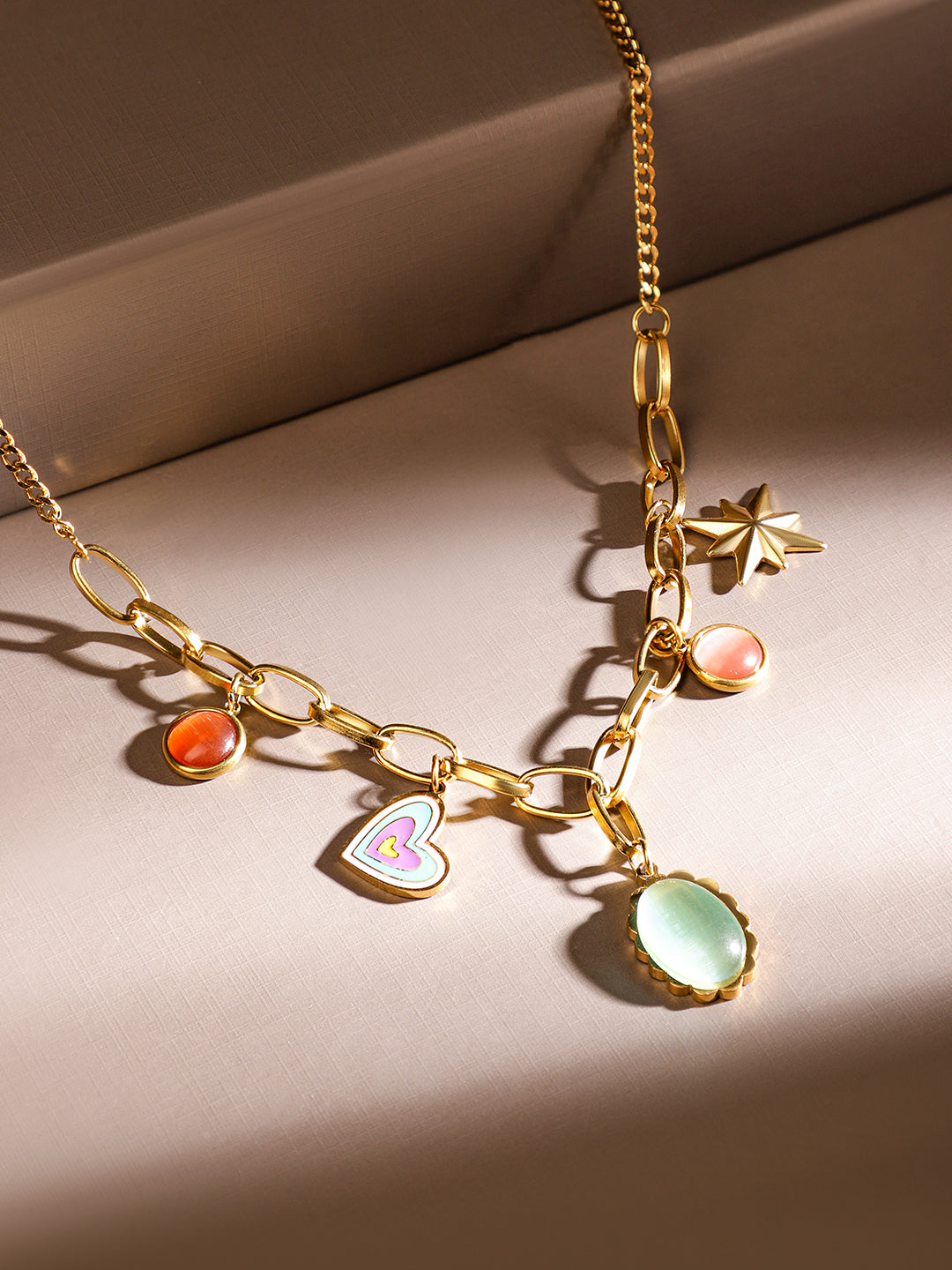 Playful Ocean Charms Multicolour Necklace