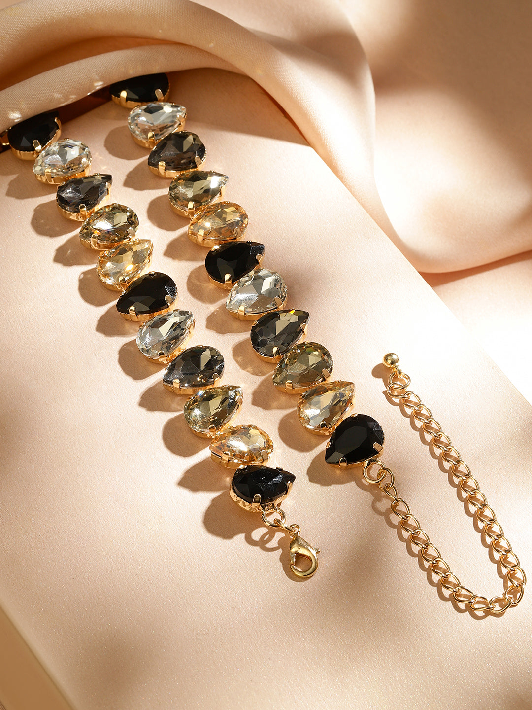 Bold Smoky Crystal Statement Necklace