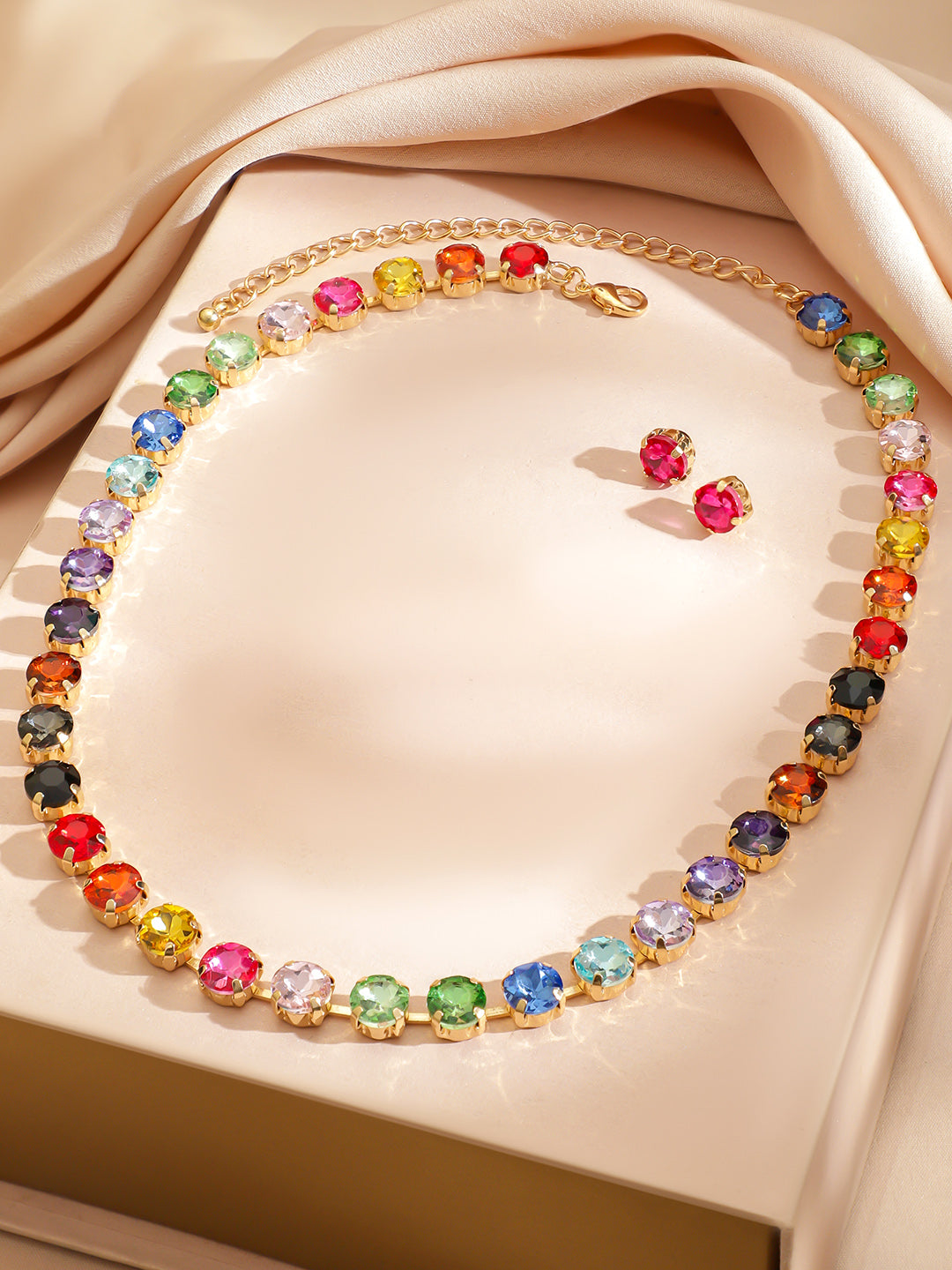 Multicolor Crystal Necklace Set