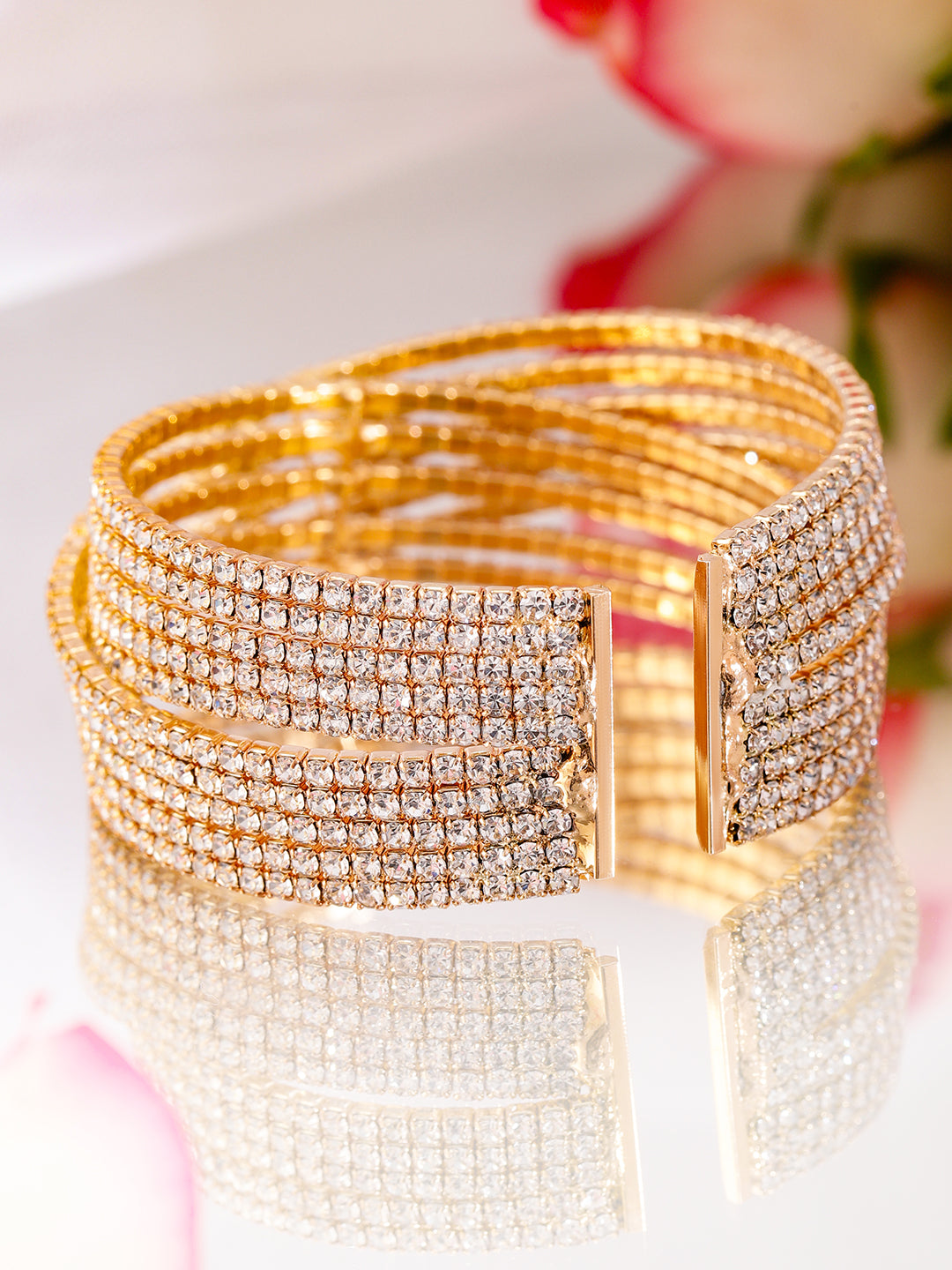 American Diamond Zirconia Cuff Bracelet