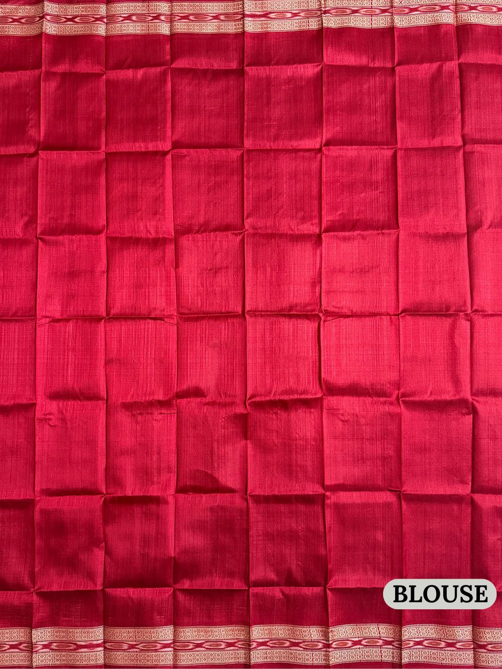 Royal Blue and Red Pure Silk Handloom Khandua Patta Saree