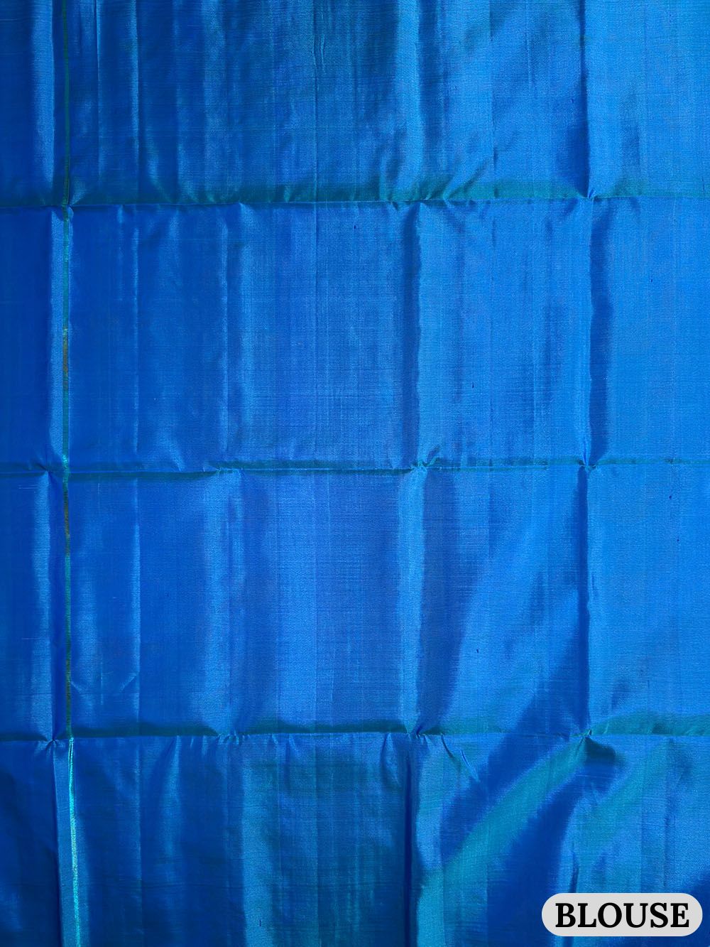 Turquoise Blue Pure Silk Kanjivaram Handloom Saree with Leaf Motifs