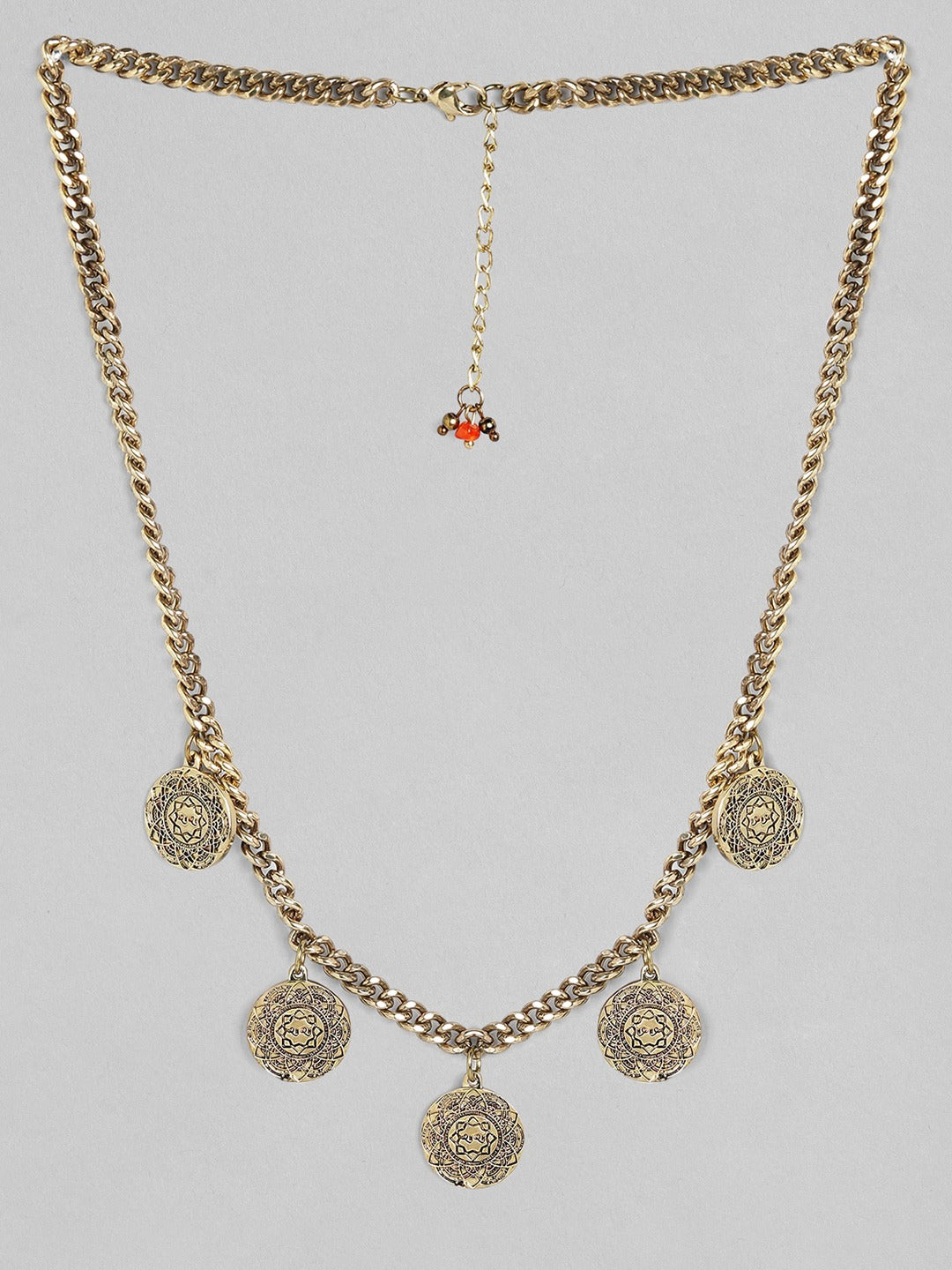 Wentra Voguish Antique Polish Coin Necklace.