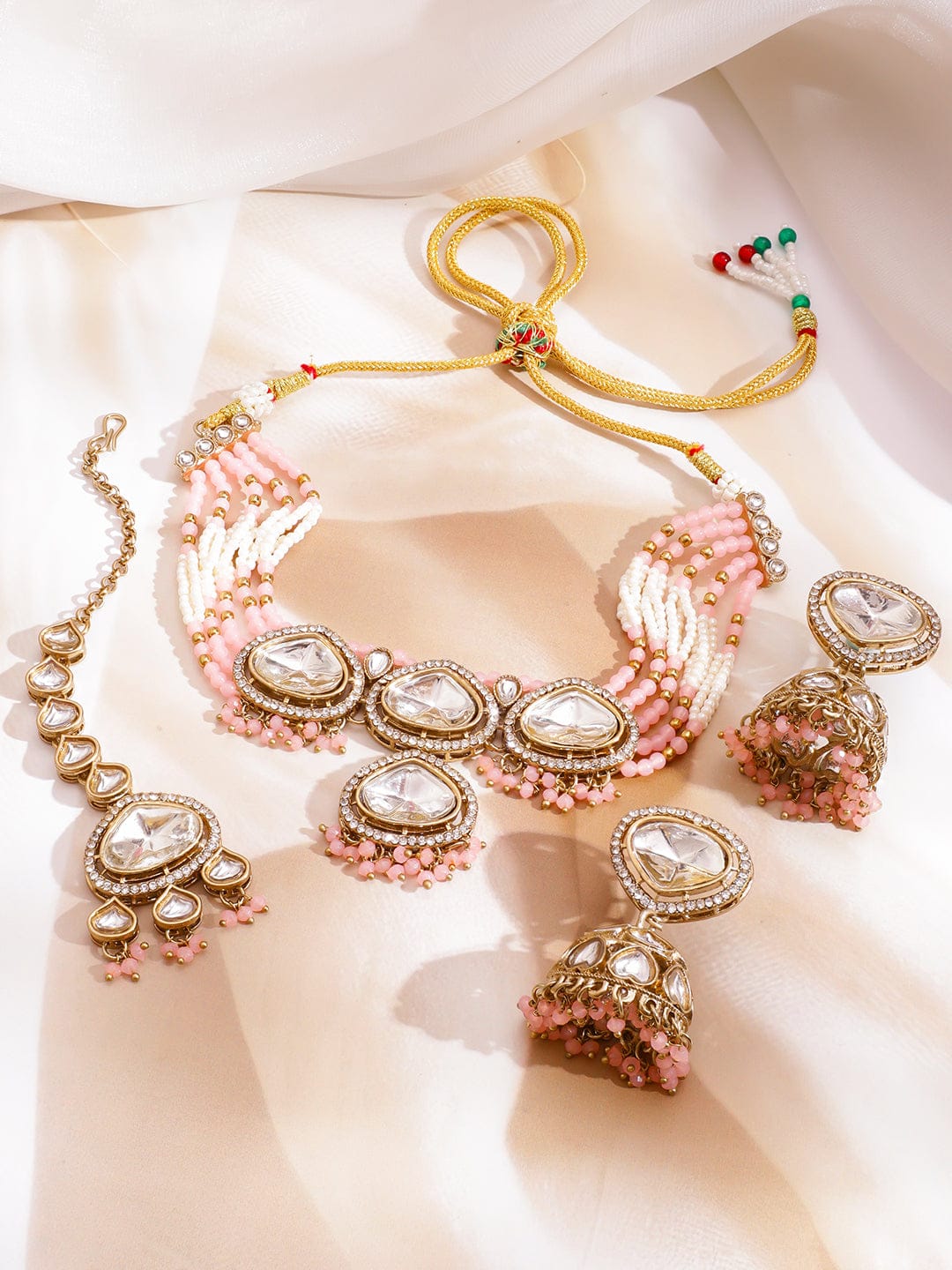 Blush with Polki Kundan Necklace Set