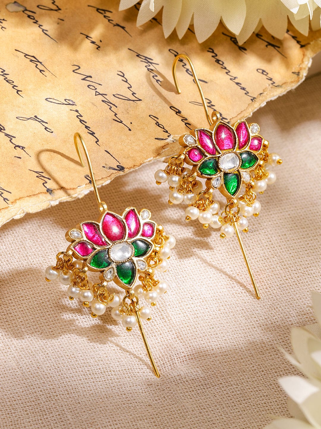 Chic Lotus Motif Ear Cuffs