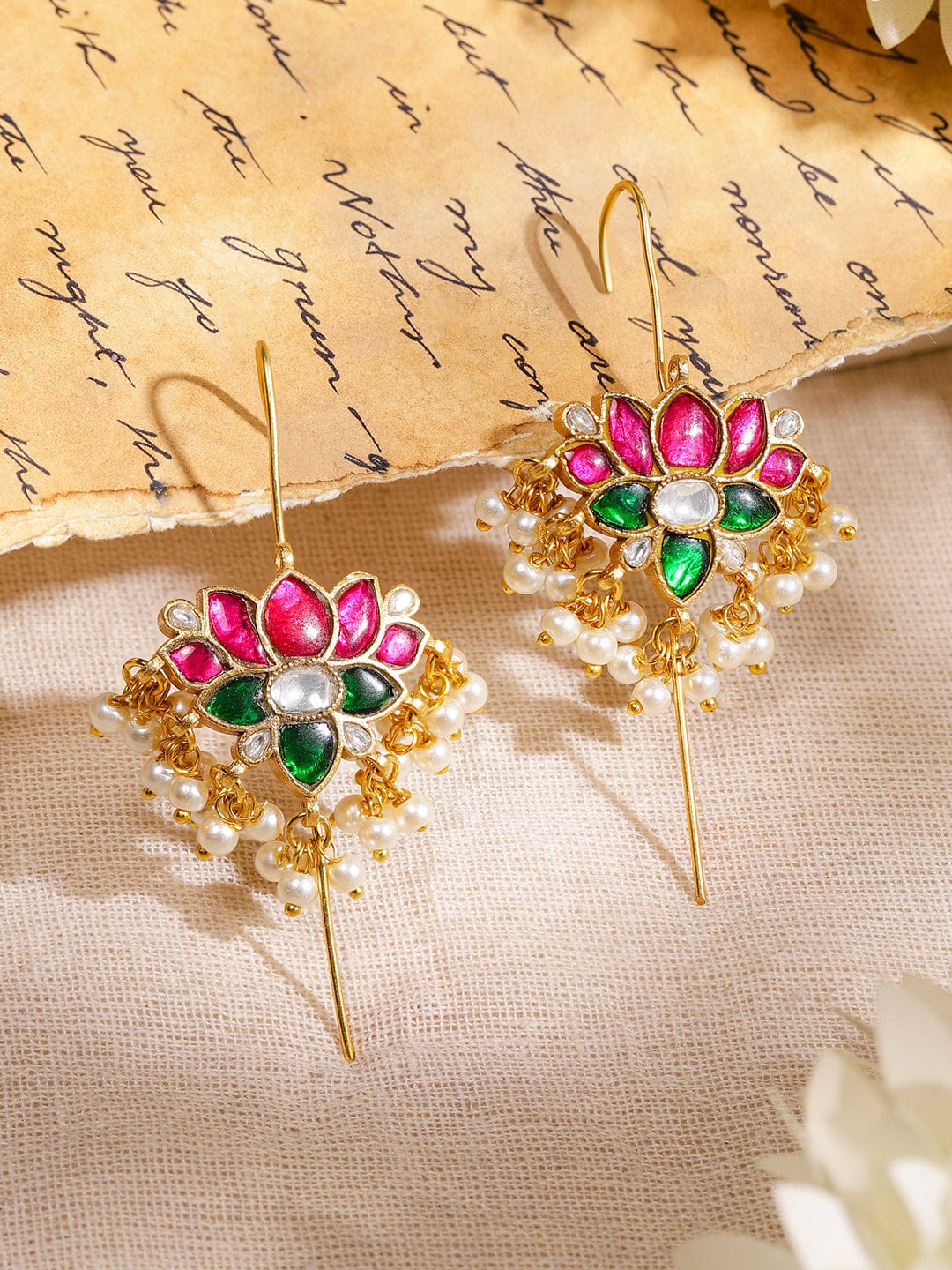 Chic Lotus Motif Ear Cuffs