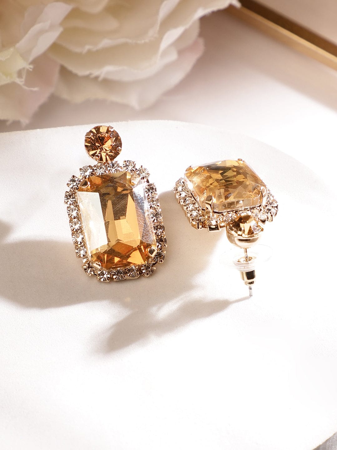 Crystal Studded Statement Necklace Set