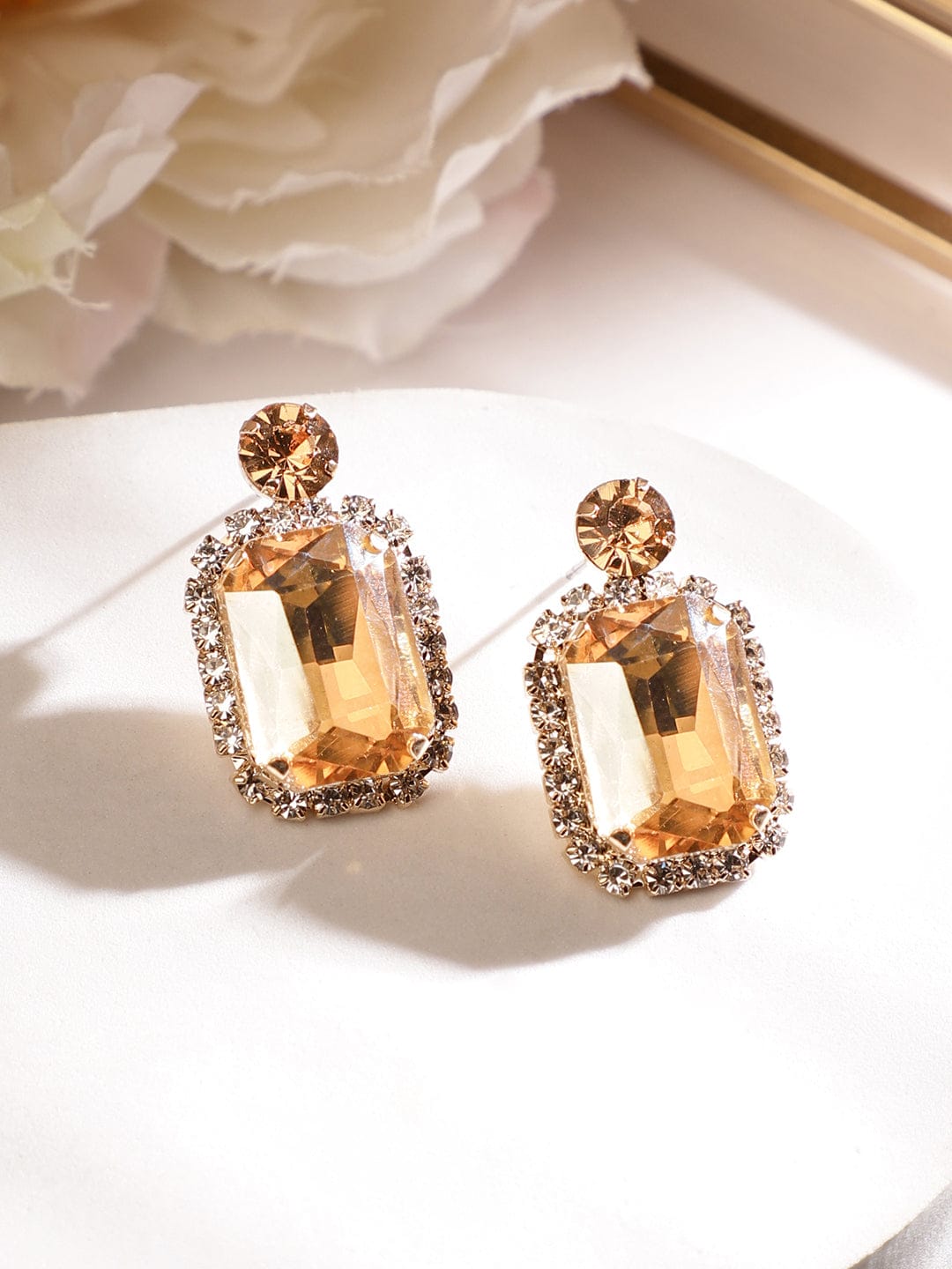 Crystal Studded Statement Necklace Set