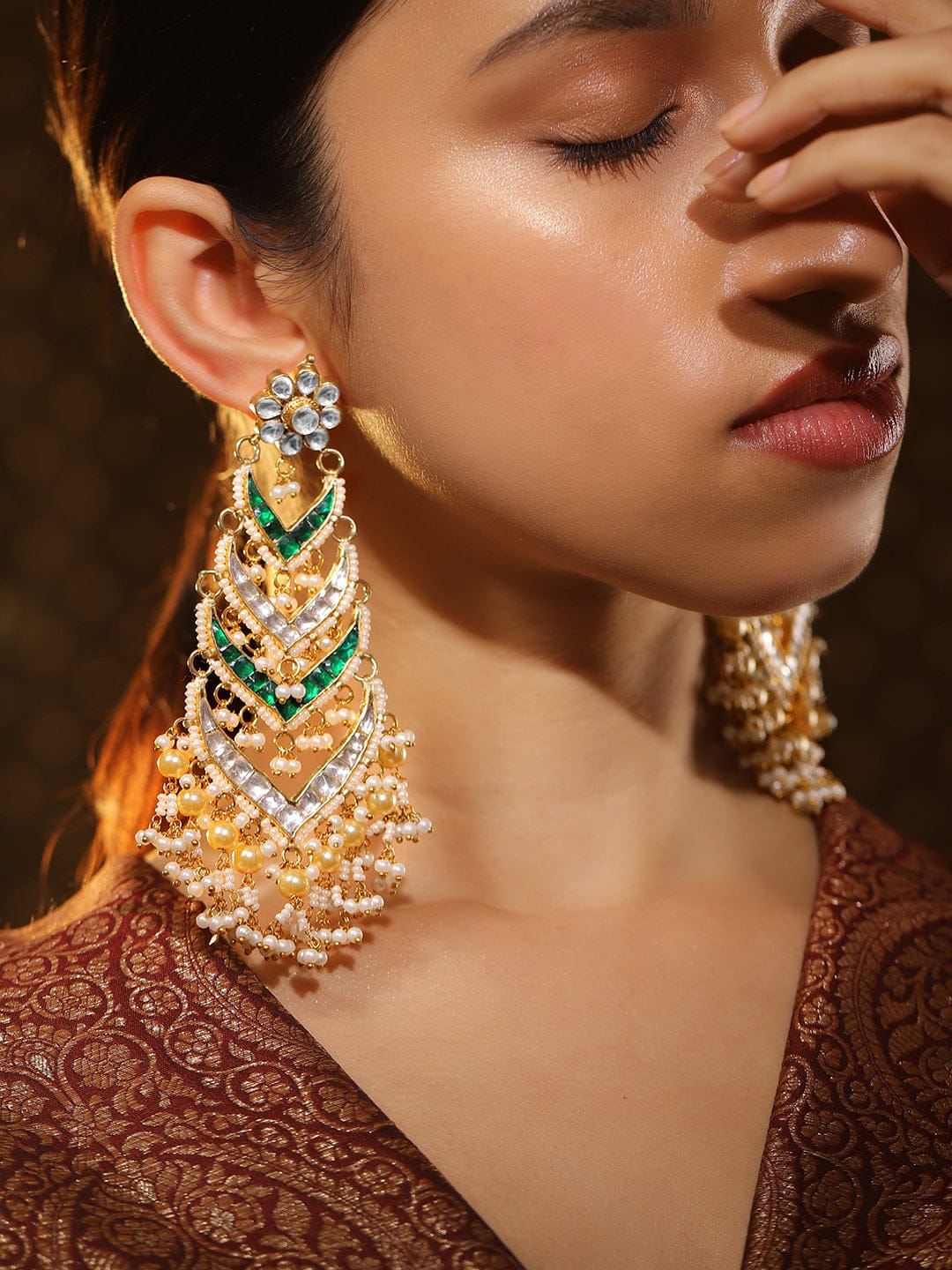 Echoes of Green Hues Danglers