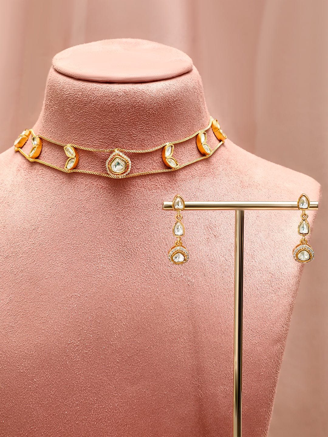 Fusion Bloom Kundan Necklace Set