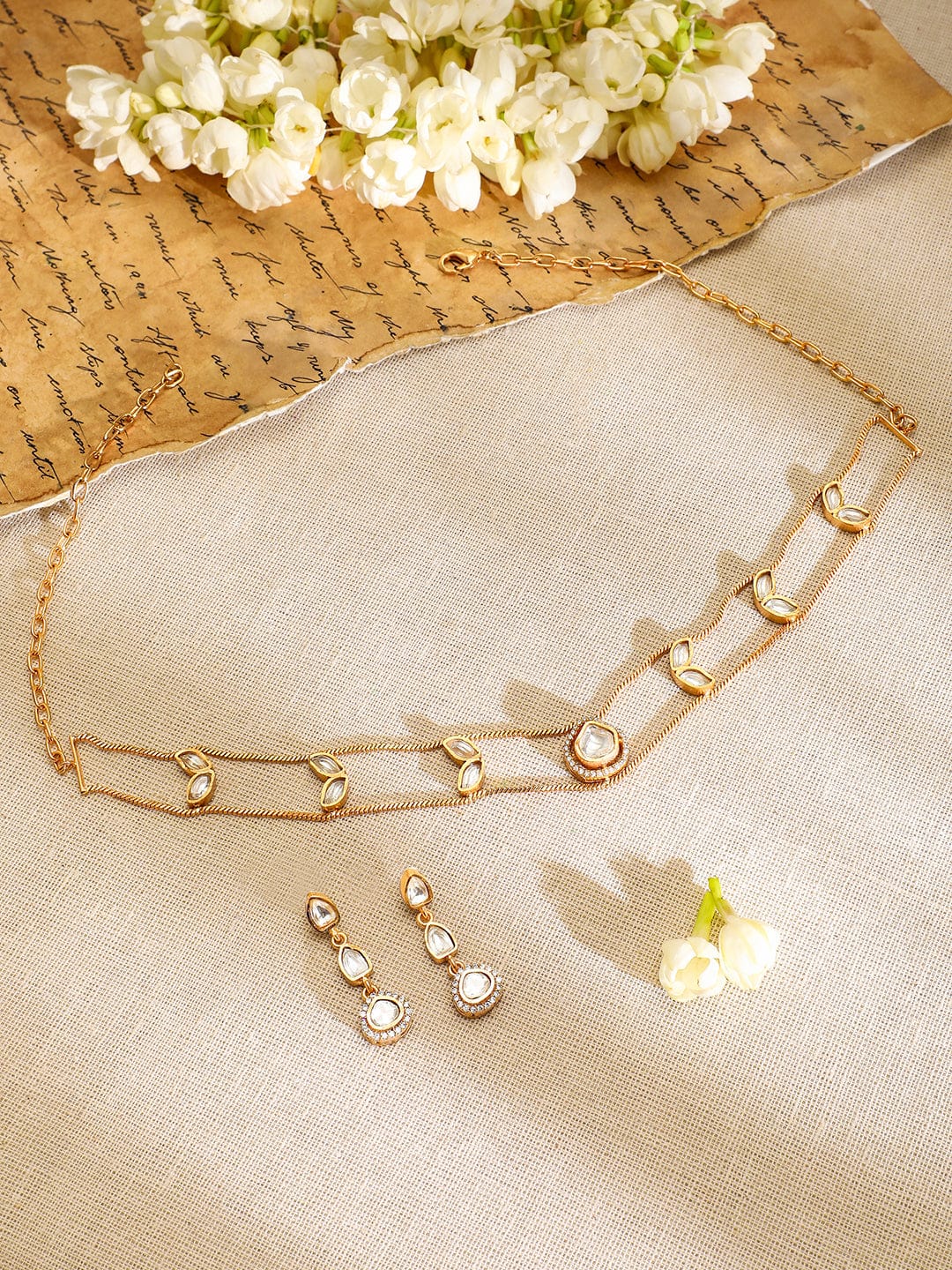Fusion Bloom Kundan Necklace Set