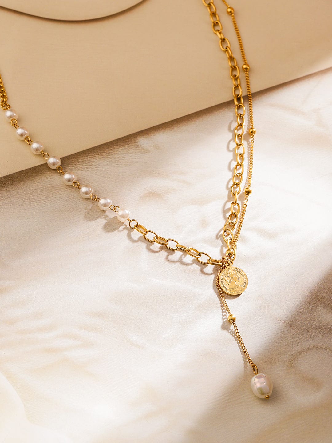 Ivory Beads Elegant Pearl Necklace