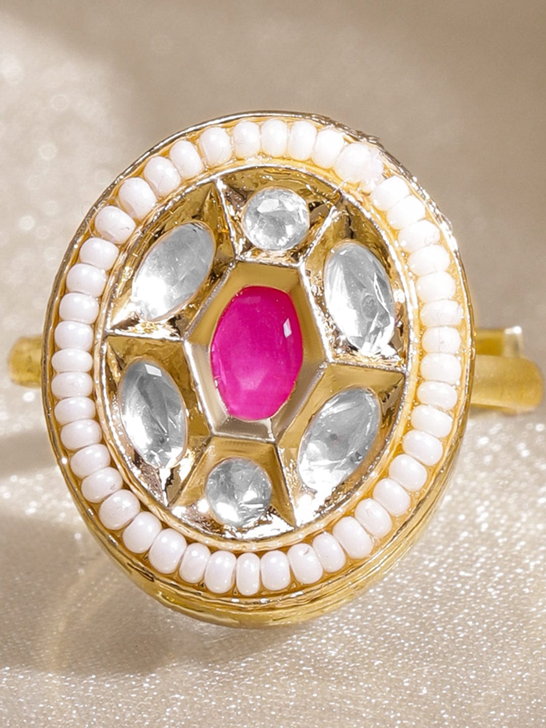 Kundan Adorn Statement Ring