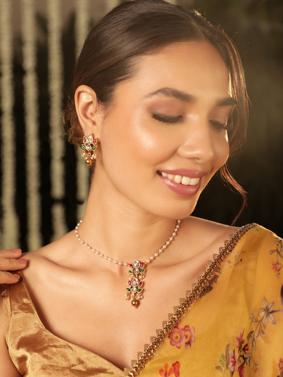 Roses & Regalia Kundan Necklace Set