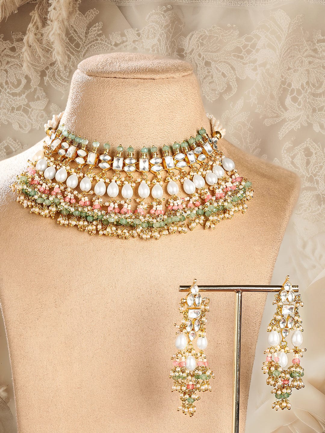 Masterpiece in Gold & Kundan Necklace Set