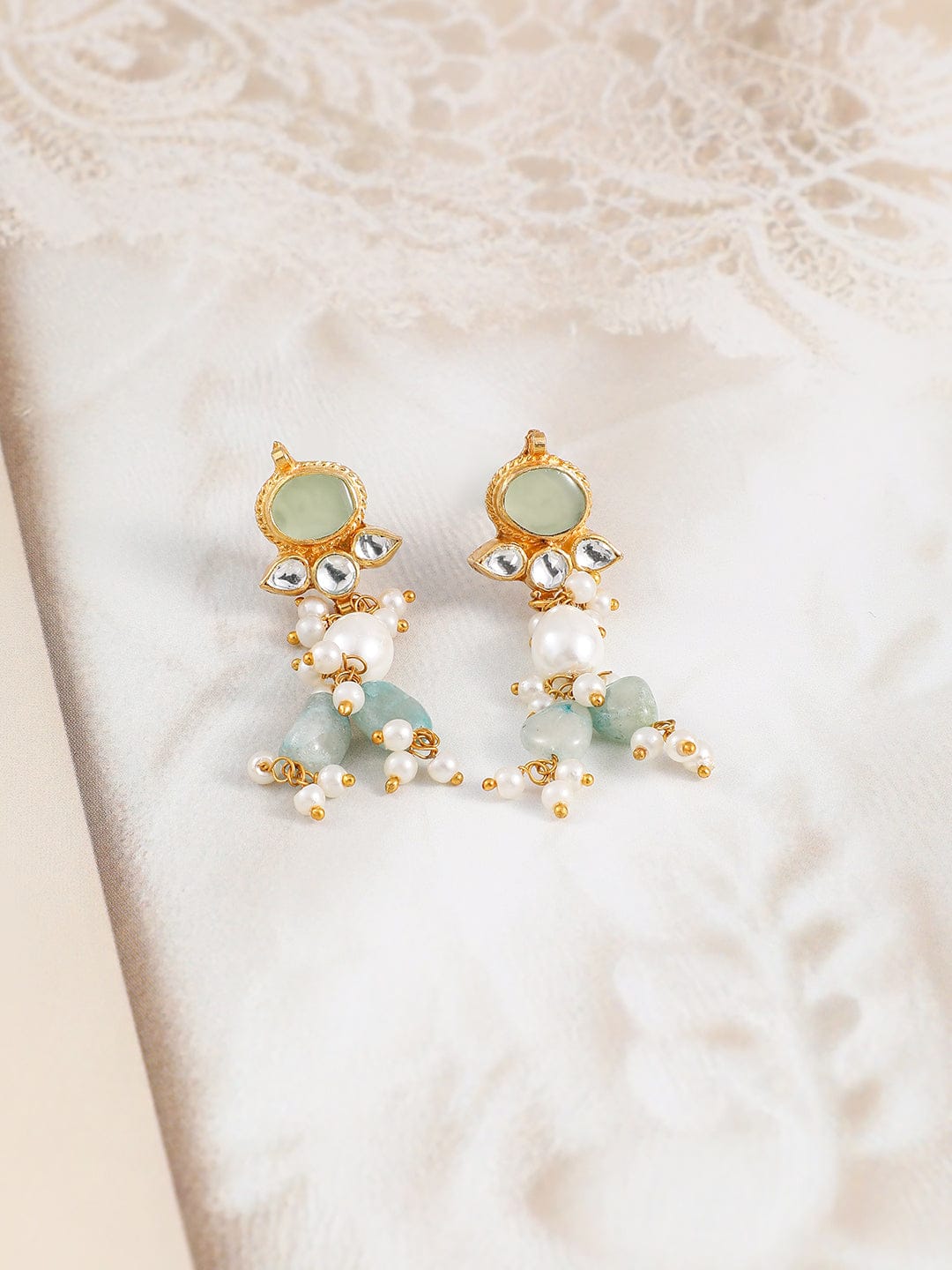 Mint Luxe Kundan Necklace Set