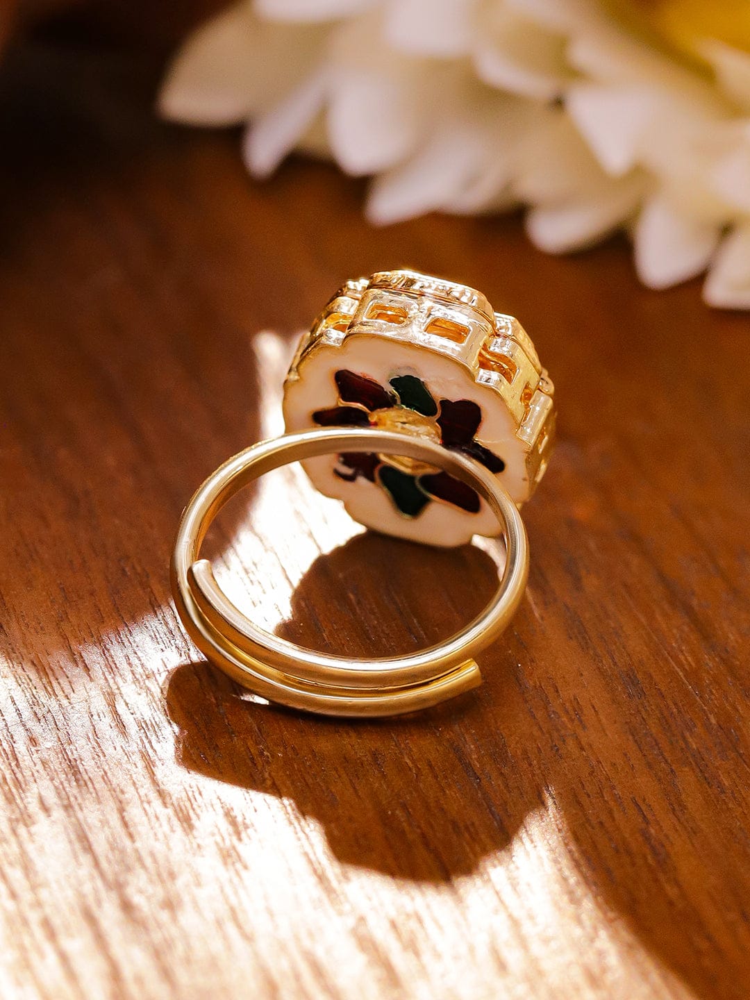 Mist of Kundan & Pearls Ring