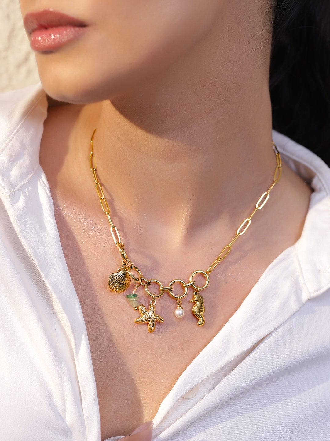 Oceanic Charms Statement Necklace