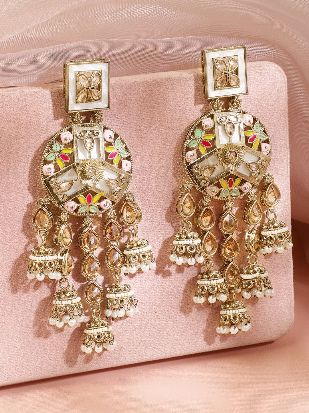 Pearl Grace Multicolour Jhumka