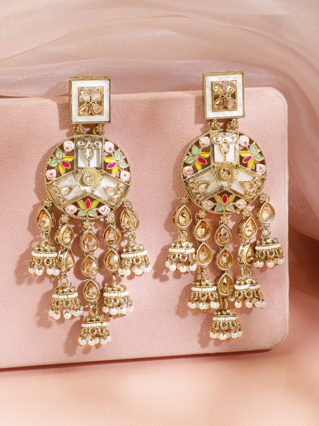 Pearl Grace Multicolour Jhumka