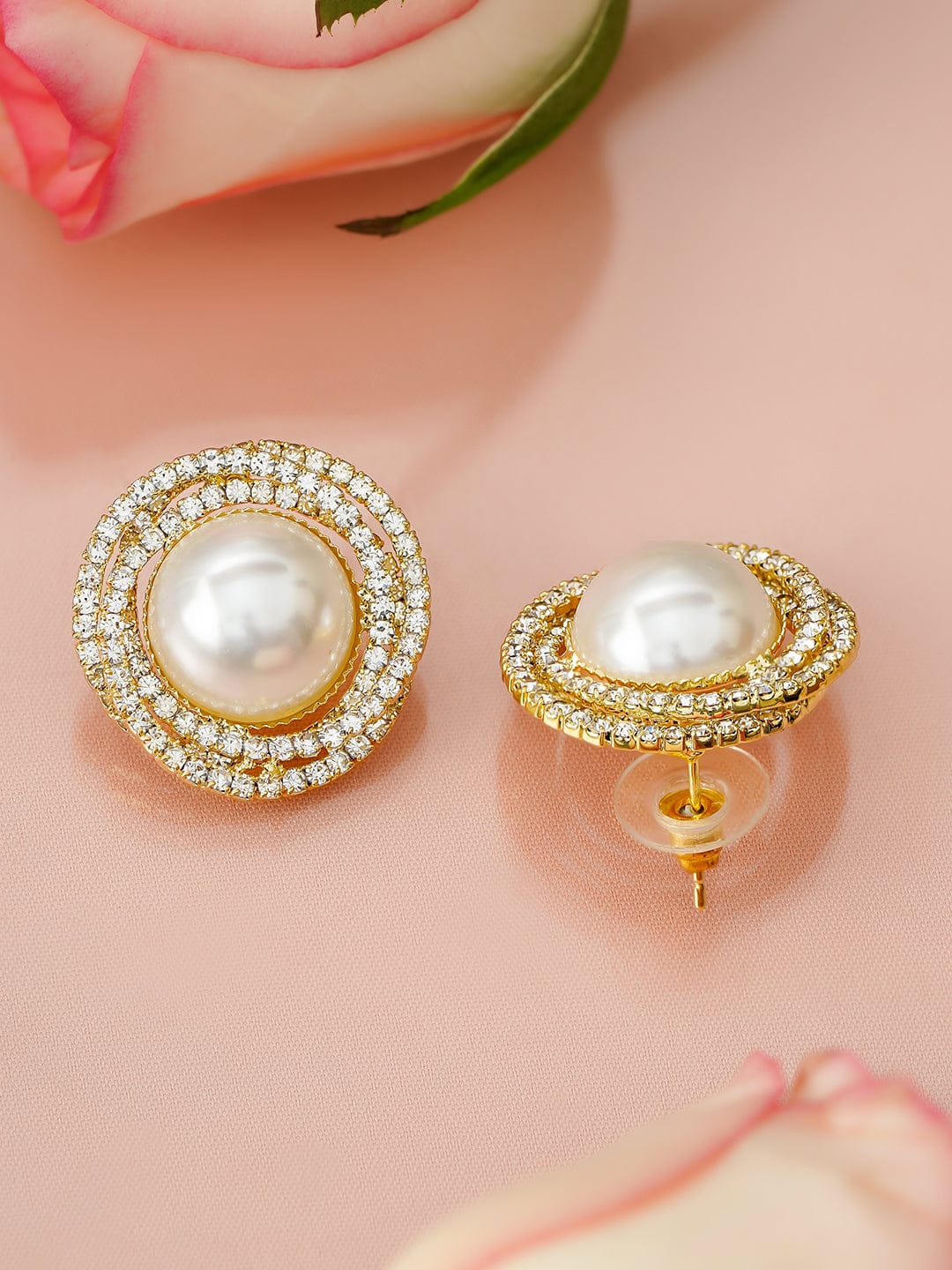 Pearl That Shimmer CZ Studs